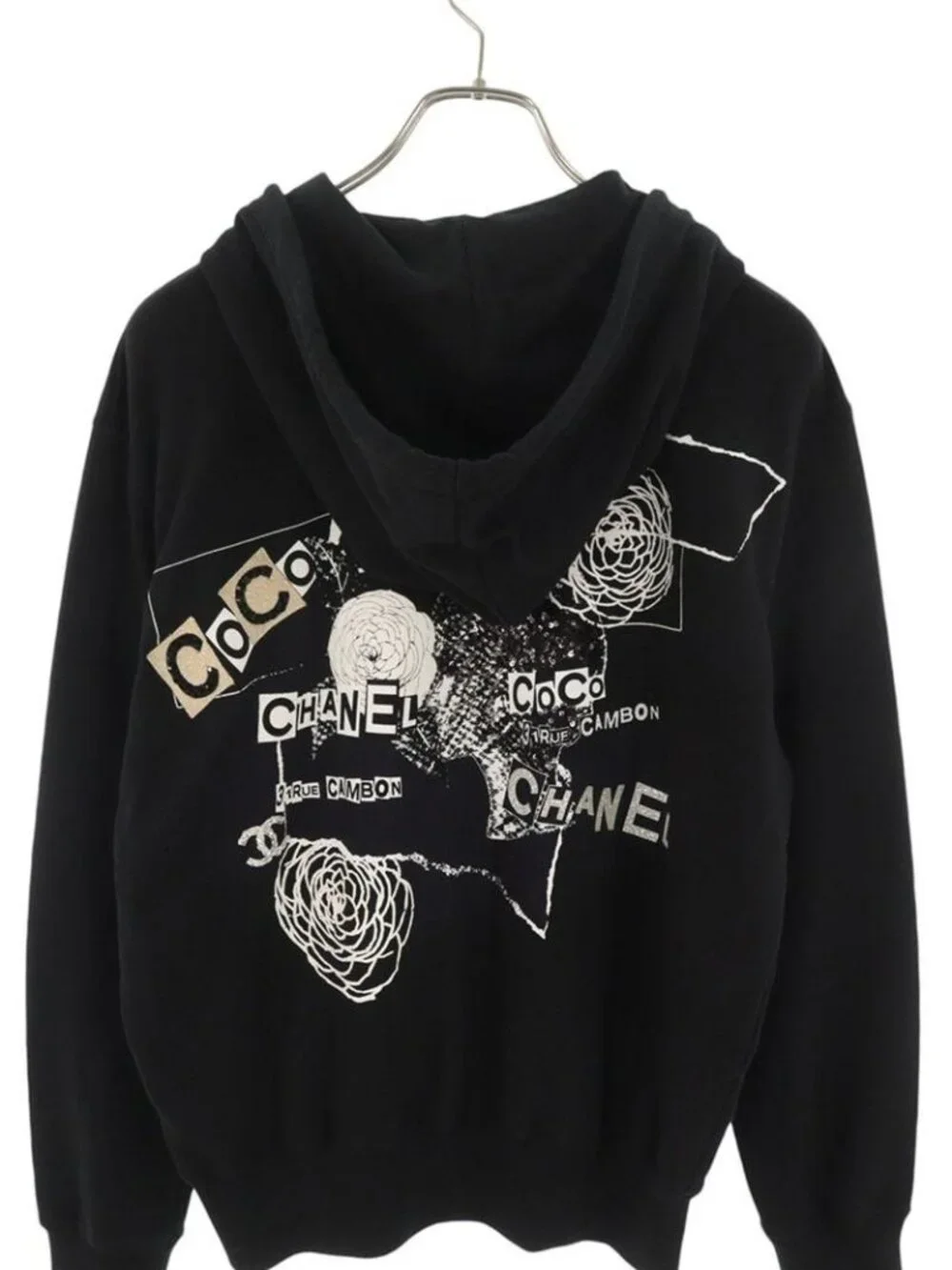 Chanel CC Logo Sequin Graffiti Zip Up Hoodie